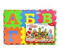 EVA Foam Puzzle Mat, 36Pcs Russian Alphabet Play Mat for Babies and Toddlers/31x31 Inch, Assorted Color