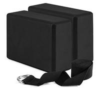EVA Foam Yoga Blocks Adjustable Strap Set Ideal for Pilates Fitness Training to Align Postures Deepen Stretches Improve