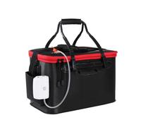 EVA Folding Live Fish Box 40cm Black for Camping Fishing | Multi Function Tank Bucket, Lightweight Foldable Carry Design, EVA Build, Fish Use