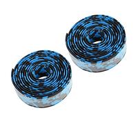 EVA Handlebar Tape Lightweight Comfortable Wrap for Bicycling Blue & White 200cm 2 Units (Black Blue)