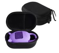 EVA Hard Carrying Case + Silicone Cover for JBL Clip 5,Shockproof Waterproof Protective sleeve+ Speaker Storage Bag for JBL Clip 5 Speaker (Black Organizer + Purple Protective Cover)