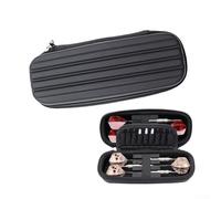 Eva Hard For Dart Case For Steel Soft Tip Darts Storage Bag With Mesh Pockets For 6 Sets Flights Shafts Tips Black Portable Organizer(Black)