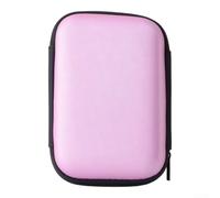 EVA Hard Shell Case for External HDD 14x10cm(Pink) | Sturdy EVA shell, shock absorption, for impact resistance, safeguards delicate drives, compact 14x10cm size