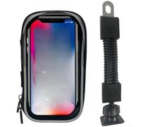 EVA Hard Shell Cycling Phone Mount 360 Rotatable(gray+mirror bracket)