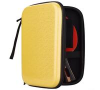 EVA Hard Shell Table Tennis Racket Bag for Secure Paddle and Ball Storage with Convenient Hand Strap (yellow)