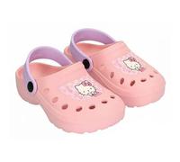 Eva Hello Kitty Clogs for Girls - Lightweight and Comfortable Children's Clogs with Back Strap, Pink and Lilac Design with Perforations, Summer Shoes for Beach and Pool, pink, 30/31 EU