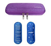 EVA Insulin Pouch for Diabetes Medication, Diabetic Travel Bag with 2 Nylon Cooling Packs for The Insulin Pen, Insulin Syringes and Other Diabetic Accessories(Purple)