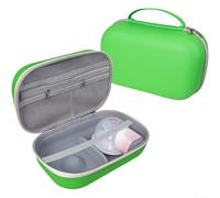 EVA Material Breast Pump Carry Case Compatible with Most for Portable Electric Breast Pumps and Equipped with Mesh Organization Zones (Green)