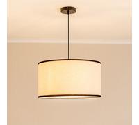 Eva Natural Linen Fabric Ceiling Floor Table Large Drum Lamp Shade ValueLights Black One Size