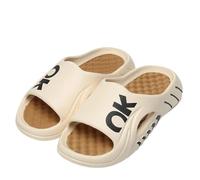 EVA Outdoor Slippers with Thick Sole and Anti Slip, Suitable for Both Men and Women's Beach At Home in Summer for Home and Leisure(Khaki,40-41)