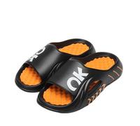 EVA Outdoor Slippers with Thick Sole and Anti Slip, Suitable for Both Men and Women's Beach At Home in Summer(Black,44-45)