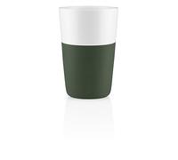 Eva Solo | 2 Cafe Latte tumblers Emerald green |Silicone-coated for a secure grip | Emerald green