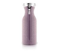 Eva Solo 567975 Glass Carafe with Suit, Stainless Steel, 1 L, Glass, Nordic Rose, 27.4 x 10 x 9.8 cm