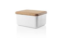 Eva Solo Butter Dish with Oak lid Legio Nova, Porcelain, Oiled Wood