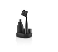 EVA SOLO | Dishwashing Set | Soap Dish, Liquid Soap Dispenser, Dish Brush & Sponge | Dish Washing Accessories | Danish Design - Functionality & Quality | Black