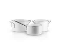 Eva Solo Eva Trio White Line Slip-Let ceramic cookware set 3 pieces Stainless steel