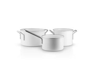 Eva Solo Eva Trio White Line Slip-Let ceramic cookware set 3 pieces Stainless steel