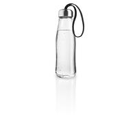 Eva Solo | Glass Drinking Bottle 0.5l | Borosilicate Glass, Stainless Steel, Silicone, Polyester | Black