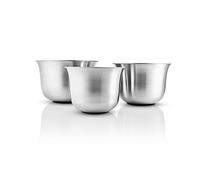 Eva Solo | Green tools Mixing bowl set 3 pcs. | Set of three stackable mixing bowls with round base and tall sides | Brushed steel