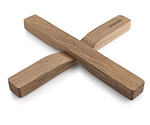 Eva Solo Magnetic Bamboo Coaster, Can Be Placed Over The Cross and Split in Two, Bamboo