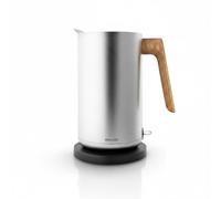 Eva Solo | Nordic kitchen Electric kettle 1.5 L | 100% drip-free with easy filling system | Stainless Steel and Wooden Oak Handle | 220-240v / 1850-2200w