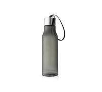 Eva Solo - Re-Hydrate Water Bottle 0.5L | 100% Recycled PET Body | Leak-Proof Stainless Steel Lid | Lightweight with Carry Strap | Compact Design Fits Cup Holders | Smoke