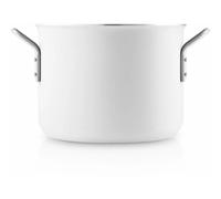 Eva Trio | White Line Pot 4.8 L 20 cm Ceramic Slip-Let® Non-Stick Coating | Perfect for a Large Serving of Soup, Braises, Cooking a Soup Chicken or Homemade Broth | White