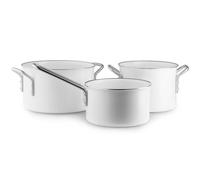 Eva Solo - White Line Pot Set 1,8 L / 2,5 L / 3,8 L, White - Stainless Steel
