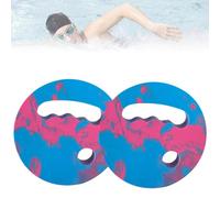 EVA Swimming Paddle, Water Exercise Discs Pack, Two Piece Pair Set with Center Grip, High Density Buoyancy Disc, Pool Fitness Tool with Sporty Style, Summer Vacation Gear for Workouts