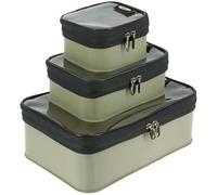 EVA Tackle Storage Bag Set Water-Resistant Clear Top Fishing Accessory Case Small, Medium & Large Rigid Boxes for Terminal Tackle, Bait, PVA (Full Set)