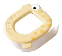 EVA Toilet Seat Cover Waterproof Non-Slip Padding 6.5mm Thick Soft Warm Cushion for O V U Shaped Toilets Easy Clean Bathroom Accessory(Yellow)