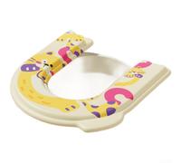EVA Toilet Seat Cover With Waterproof Sticker Backing For Standard Toilets And Endearing Animal Motifs Including Elephants Cats(Orange Cat)
