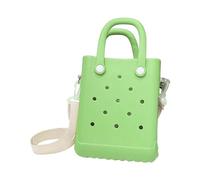 EVA Waterproof Mini Beach Tote, Bitty Rubber Travel Bags, Waterproof Washable Sandproof Beach Cross-body Bag, For Hiking, Cycling, Or Running (Green)
