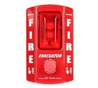 Evacuator Construction Site Fire Sitemaster Push Button Alarm | Heat sensor technology, 110 decibels audible alert, 9V battery powered, links up to 20 units