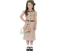 Wartime Girl Fancy Dress 1940s 30s Historical Book Day Kids Childs Costume New