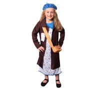 Evacuee War Time Costume I Love Fancy Dress Brown Small