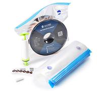 eVacuum 3D Printer Filament Storage Kit Filament Vacuum Bags Vacuum Compression Storage Bags, Prevent and Monitor Moisture - 10 Bags with 15 Desiccants, 15 Humidity Indicator Cards and 1 Hand Pump