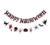 Evadollina Halloween Banner, 2 Pieces Party Banner, Halloween Decoration, Outdoor Garden Haunted House Party Decor, Horror Theme Party Decoration, Ghost Garland, Spider, Spider (Type A)