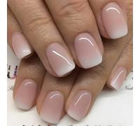 Evadollina Press On Nails, 24 Pieces Stick-On Nails, Simple Pink Manicure, Nail Tips, Fake Nails, Stick-On Fingernails, Fingernails, Fake Nails