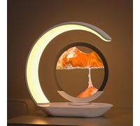 Evadore Lumaflow Sandscape Charger, 3D Moving Sand Picture Sandscapes Lamp, 3 in 1 Sandscape Wireless Charger, 2 Modes and 3 Brightness, Art Decor Fast Charging Station for Home Office (Yellow)