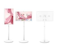 EVAIO 32" 4K UHD Portable Smart TV on Wheels | Android 13 with Remote Control | Built-in 8MP Camera | 8GB RAM 128GB Storage | 5Hr Runtime | Bluetooth+Wifi | For Home Kitchen Online Meeting & Lessons