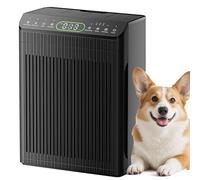 EVALIT Air Purifiers for Bedroom Large Room Up to 2200 Ft², with Washable Filters and Fragrance, Air Purifier for Home with PM 2.5 Display Air Quality Sensor for Smoke Dust Odors, Black, 1Pack+3Modes