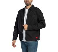 HUGO Evalom Zip Through Overshirt, Black, Size M, Men Black