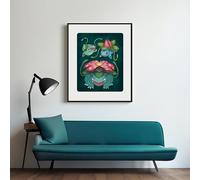 Evalution series 0013 Bulbasour, Ivysaur,Venusaur- Pokémon Kanto Abstract Art Print. Fan Art for Living Room, Bedroom, Dining Room, Nursery, Office, Home Decor A3/A4 (A3 Cardstock Glossy)