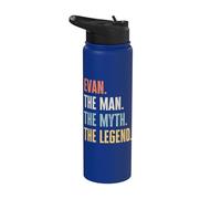 Evan The Best, Man Myth Legend, Funny Best Name Evan Stainless Steel Insulated Water Bottle