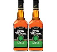 Evan Williams Apple | Kentucky Straight Bourbon Whiskey Blended with Apple Liqueur and Caramel Color | 70cl | 32.5% ABV | Award Winning (Pack of 2)