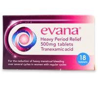 Evana Heavy Period Relief Tranexamic Acid 500mg 18 Tablets