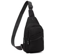 EVANCARY Small Sling Backpack Sling Bag for Women, Dark Black, Cross Body