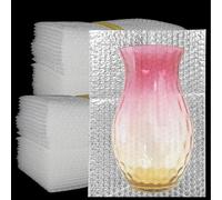 EVANCENT 50Pcs Clear Bubble Out Bags, 12”x16”, Double Wall Bubble Pouches for Shipping, Packaging, Storage, Fragile Items & Electronics