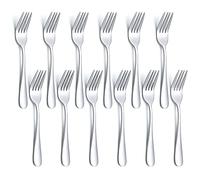 Evanda 14cm Dessert Forks 12 Pieces, Stainless Steel Pastry Forks Set, Fruit Forks, Mini Cake Forks, Appetizer Forks for Home, Wedding, Party, Cafe, Restaurant, Dishwasher Safe.